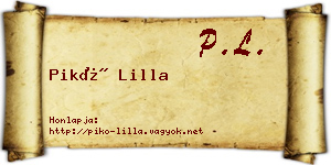 Pikó Lilla névjegykártya